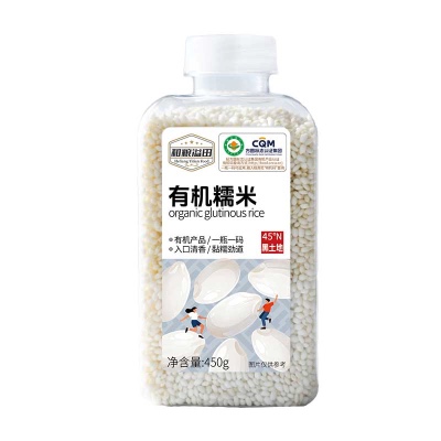 和粮溢田粮π系列有机糯米 450g/瓶