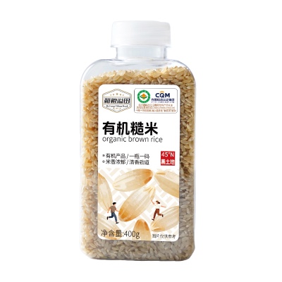 和粮溢田粮π系列有机糙米 400g/瓶