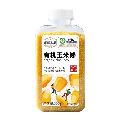 和粮溢田粮π系列有机玉米糁 380g/瓶