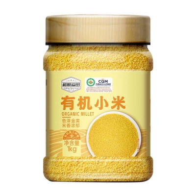 和粮溢田田园系列有机小米 1kg/瓶