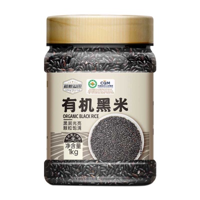 和粮溢田田园系列有机黑米 1kg/瓶